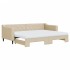 Sofá cama nido con colchón tela crema 80x200