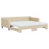 Sofá cama nido con colchón tela crema 90x200
