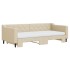 Sofá cama nido con colchón tela crema 90x200