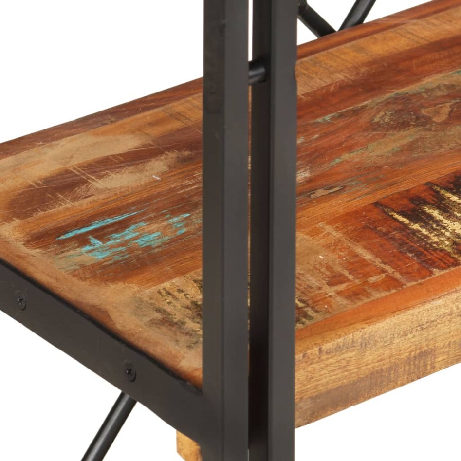 Estantería de 3 niveles de madera maciza reciclada 60x30x80