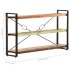 Estantería de 3 niveles de madera maciza reciclada 140x30x80