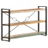 Estantería de 3 niveles de madera maciza reciclada 140x30x80