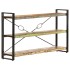 Estantería de 3 niveles de madera maciza reciclada 140x30x80