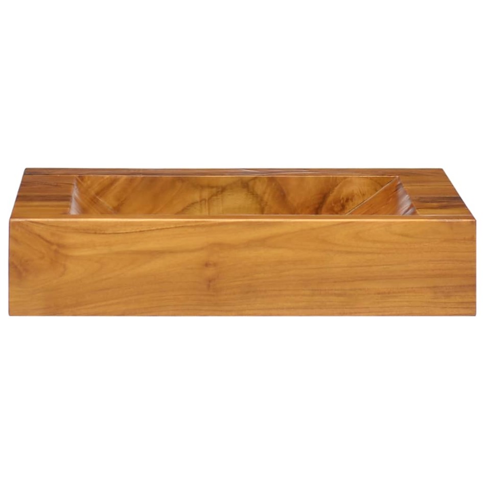 Lavabo de madera maciza de teca 50x35x10