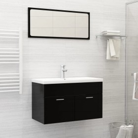Lavabo empotrado con grifo cerámica blanco 81x39x18