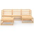 Juego de muebles de jardín 5 piezas madera maciza de