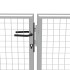Puerta de jardín de acero galvanizado plateado 415x200