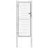 Puerta de jardín acero galvanizado plateado 105x250