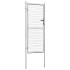 Puerta de jardín acero galvanizado plateado 105x250