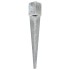 Picas de tierra 6 uds acero galvanizado plateado 10x10x76