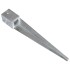 Picas de tierra 6 uds acero galvanizado plateado 10x10x76