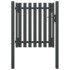 Puerta de valla del jardín de acero gris antracita 1x1,25