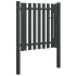 Puerta de valla del jardín de acero gris antracita 1x1,25