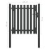 Puerta de valla del jardín de acero gris antracita 1x1,25