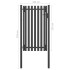 Puerta de valla del jardín de acero gris antracita 1x2,25