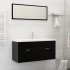Lavabo empotrado con grifo cerámica blanco 101x39x18