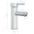 Lavabo empotrado con grifo cerámica blanco 101x39x18