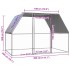 Jaula gallinero de exterior de acero galvanizado 3x2x2