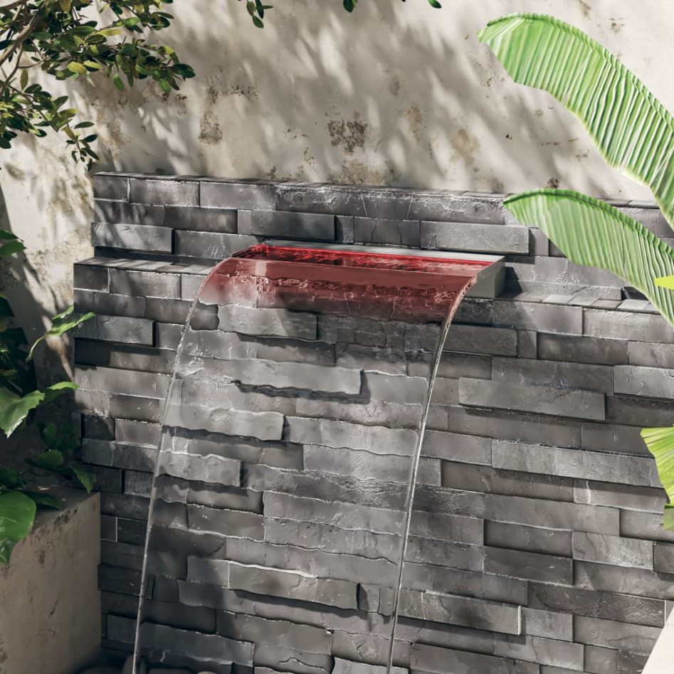 Fuente cascada con LED RGB acero inoxidable 60