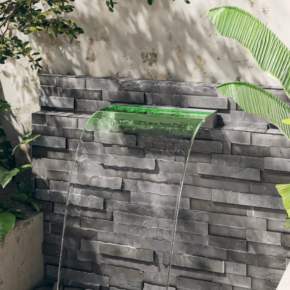 Fuente cascada con LED RGB acero inoxidable 60