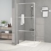 Mampara de ducha vidrio ESG transparente plateado 90x195 cm