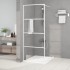 Mampara de ducha vidrio ESG transparente blanco 80x195