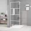 Mampara de ducha vidrio ESG transparente blanco 80x195 cm