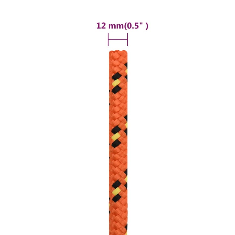 Cuerda de barco polipropileno naranja 12 mm 250