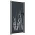 Puerta de jardín acero gris antracita diseño hierba 105x205