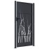 Puerta de jardín acero gris antracita diseño hierba 105x205