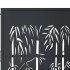 Puerta de jardín acero gris antracita diseño bambú 105x80