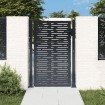 Puerta de jardín acero gris antracita diseño cuadrado 105x130cm