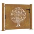 Puerta de jardín acero corten diseño árbol 105x80