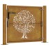 Puerta de jardín acero corten diseño árbol 105x80