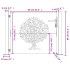 Puerta de jardín acero corten diseño árbol 105x80