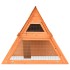 Conejera de madera maciza de pino y abeto 152x128x108