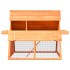 Conejera de madera maciza de pino y abeto 152x128x108
