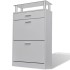 Mueble zapatero con cajón y estante superior de vidrio
