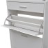 Mueble zapatero con cajón y estante superior de vidrio