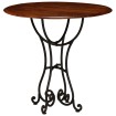 Mesa de comedor madera maciza de acacia acabado miel 80x76 cm