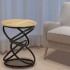Mesa auxiliar de madera maciza de mango 40x50