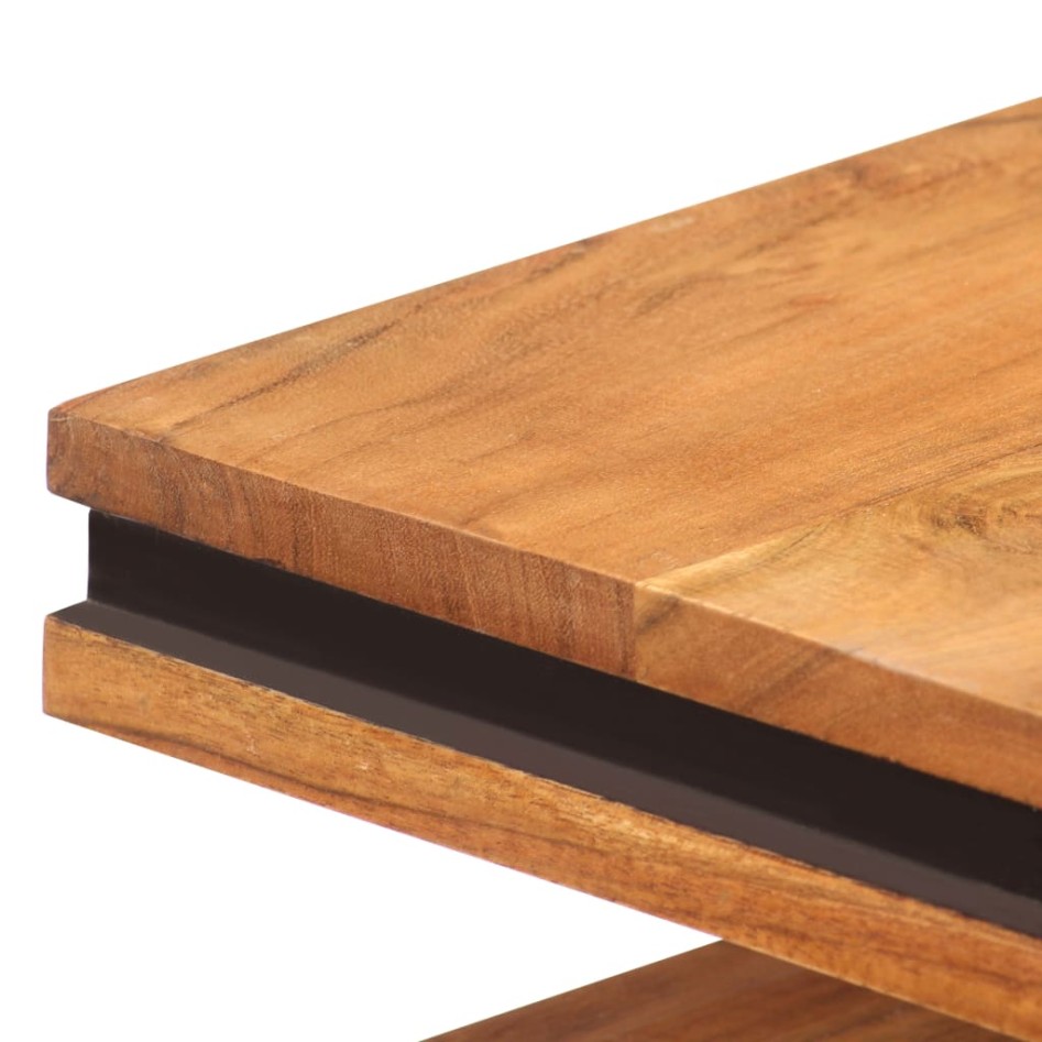 Mesa de centro de madera maciza de acacia 100x45x33