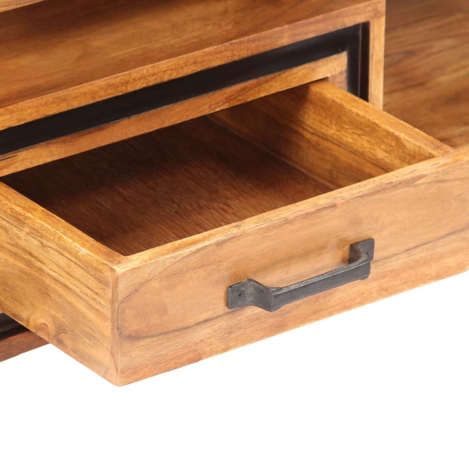 Mesa de centro de madera maciza de acacia 100x45x33