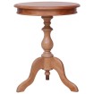Mesa auxiliar de madera maciza de caoba natural 50x50x65 cm