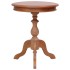 Mesa auxiliar de madera maciza de caoba natural 50x50x65