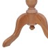 Mesa auxiliar de madera maciza de caoba natural 50x50x65