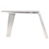 Escritorio de ala de avión metal plateado 112x50x76