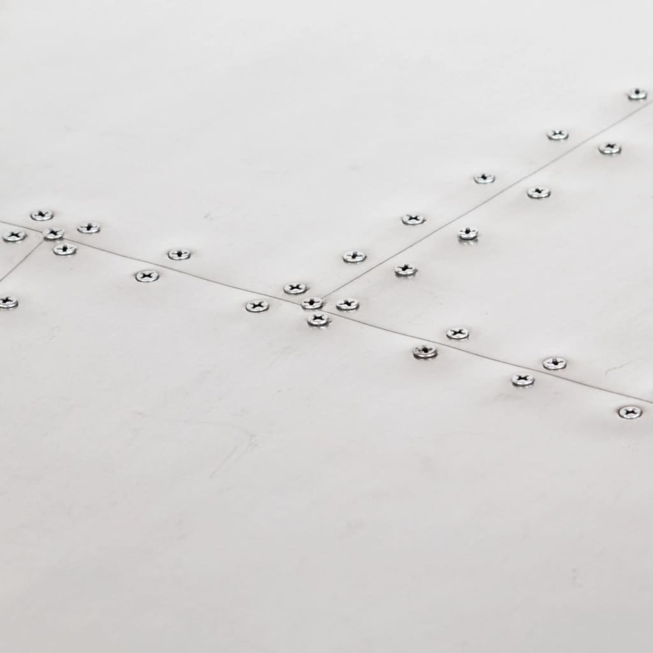 Escritorio de ala de avión metal plateado 112x50x76