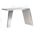 Escritorio de ala de avión metal plateado 112x50x76