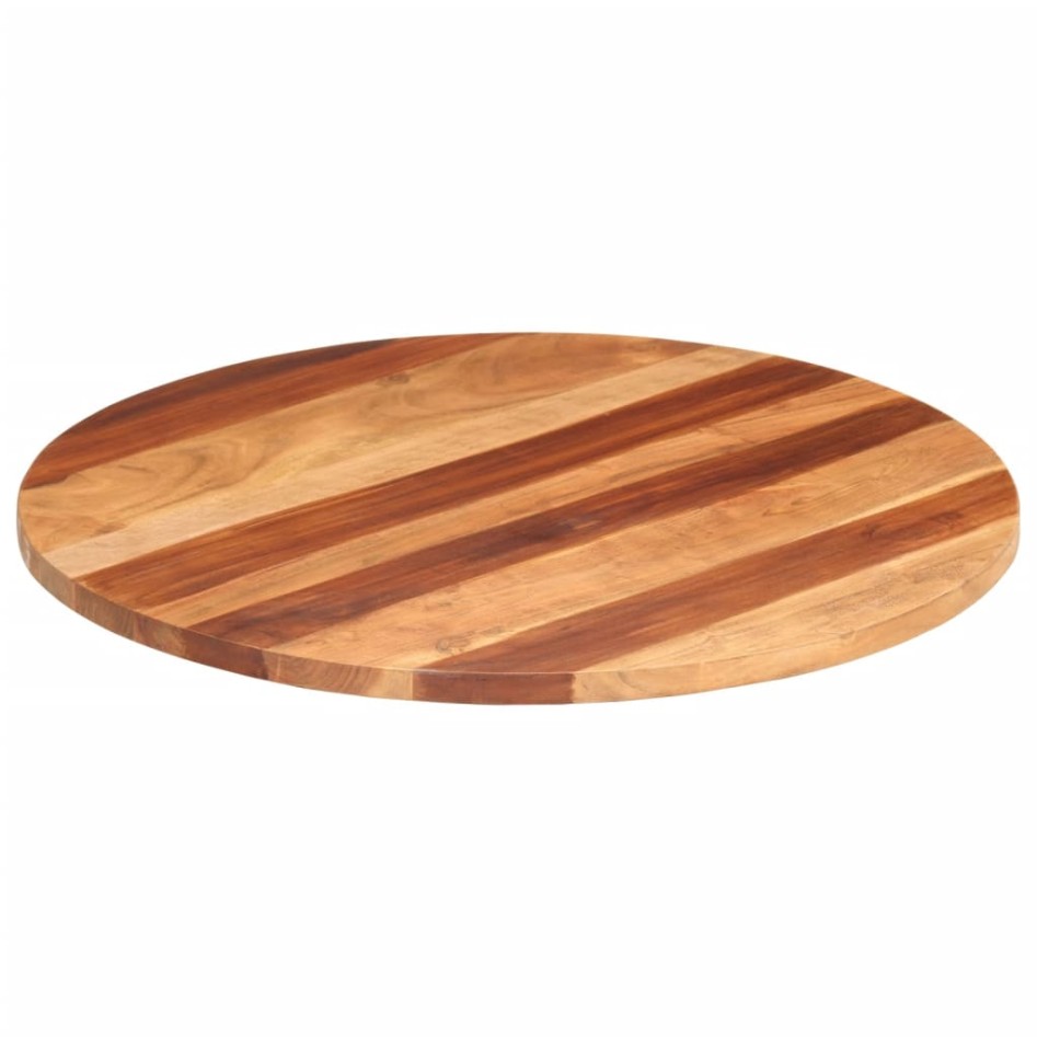 Tablero de mesa redonda madera maciza de acacia 25-27 mm 80